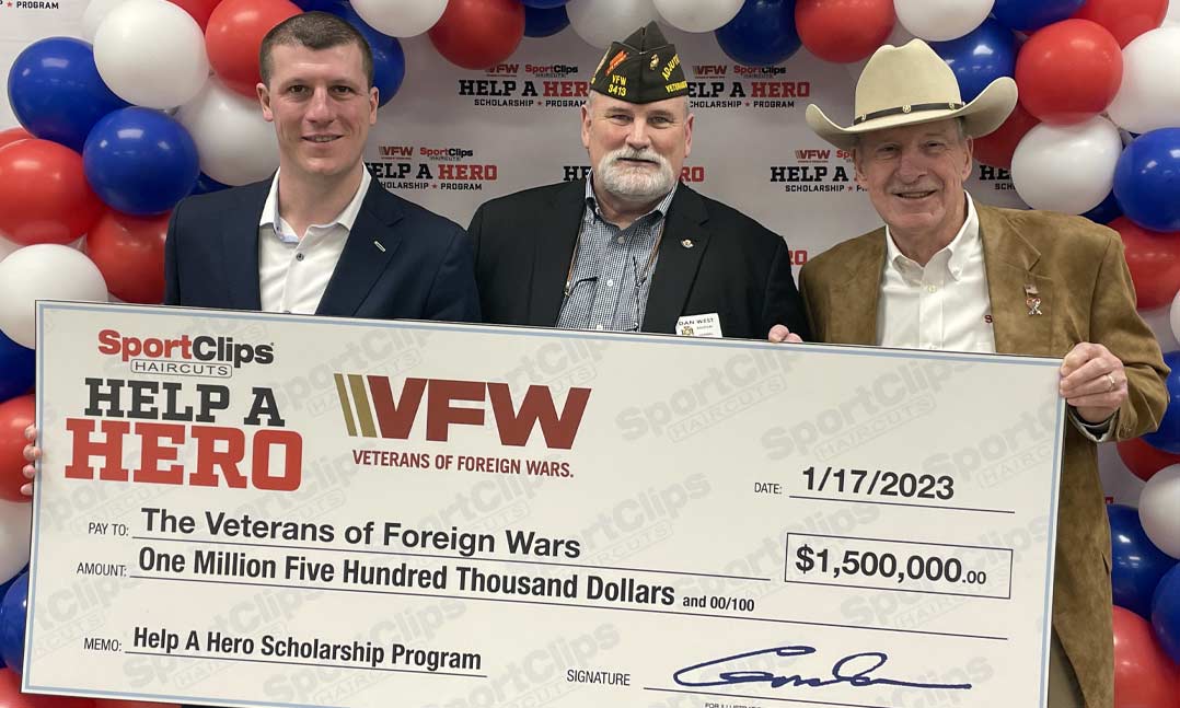 VFW Sport Clips Help A Hero Check Presentation